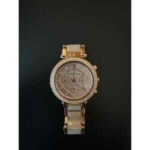 Michael Kors Parker Women Watch MK-5896 Rose Gold Tone BOX (Needs Battery)